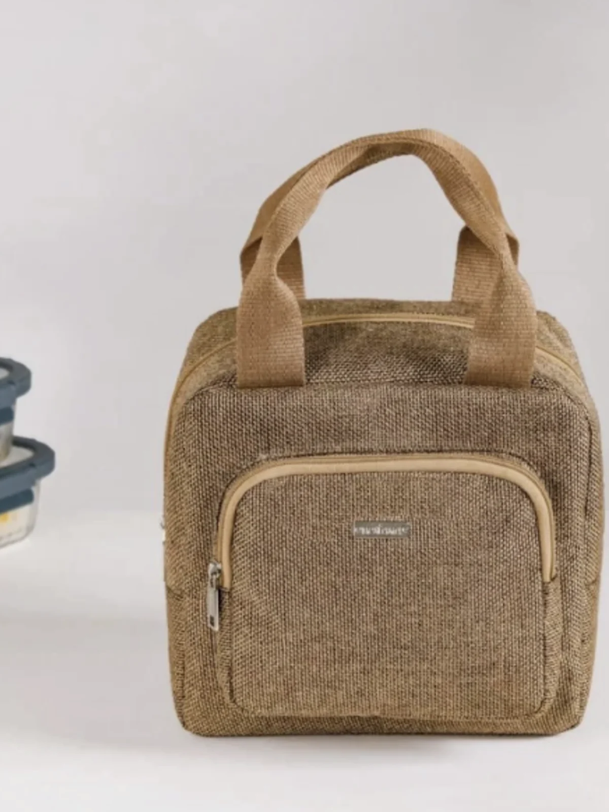 Thermal Insulated Jute Lunch Bag