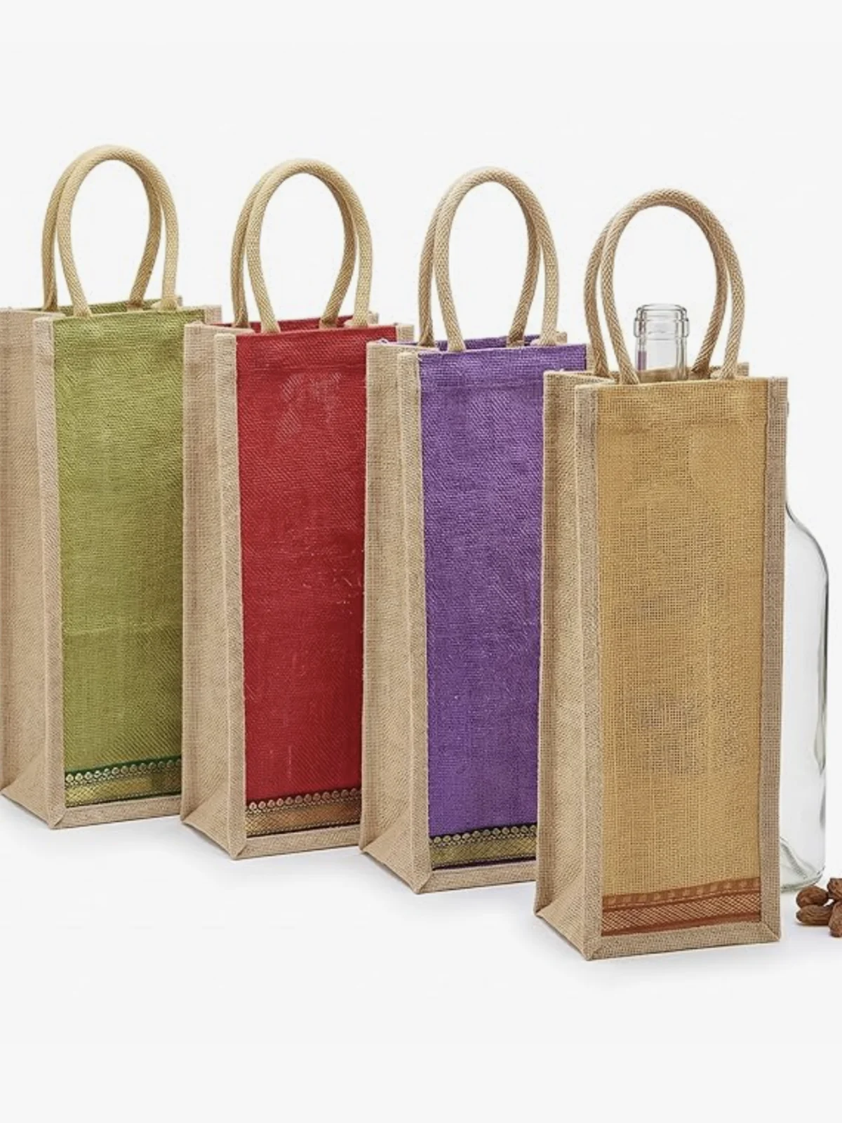 Coloured Panel Wine Bag